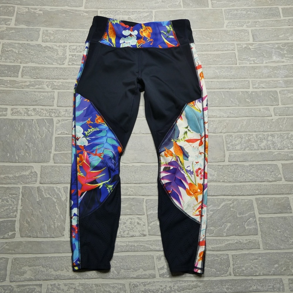 Athleta High Rise Tropical Precision 7/8‎ Tight Womens Size Large Yoga Pants
